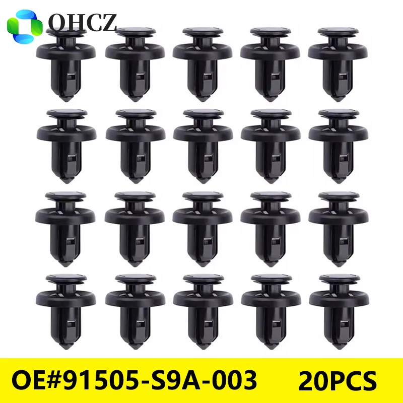20PCS OE#91505-S9A-003 Bumper Fender Grille Splash Shield Clips For Honda Acura Accord Civic CR-V Odyssey MDX RDX