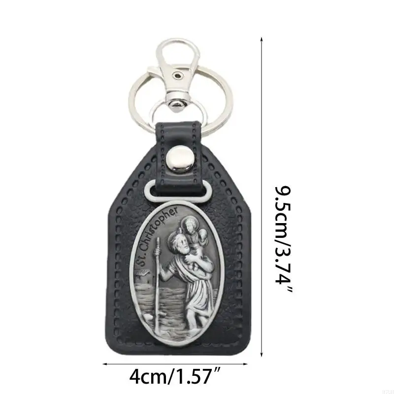 97QD Catholic Pingents Decorações religiosas para chaveiros carro DIY Mochilas decors