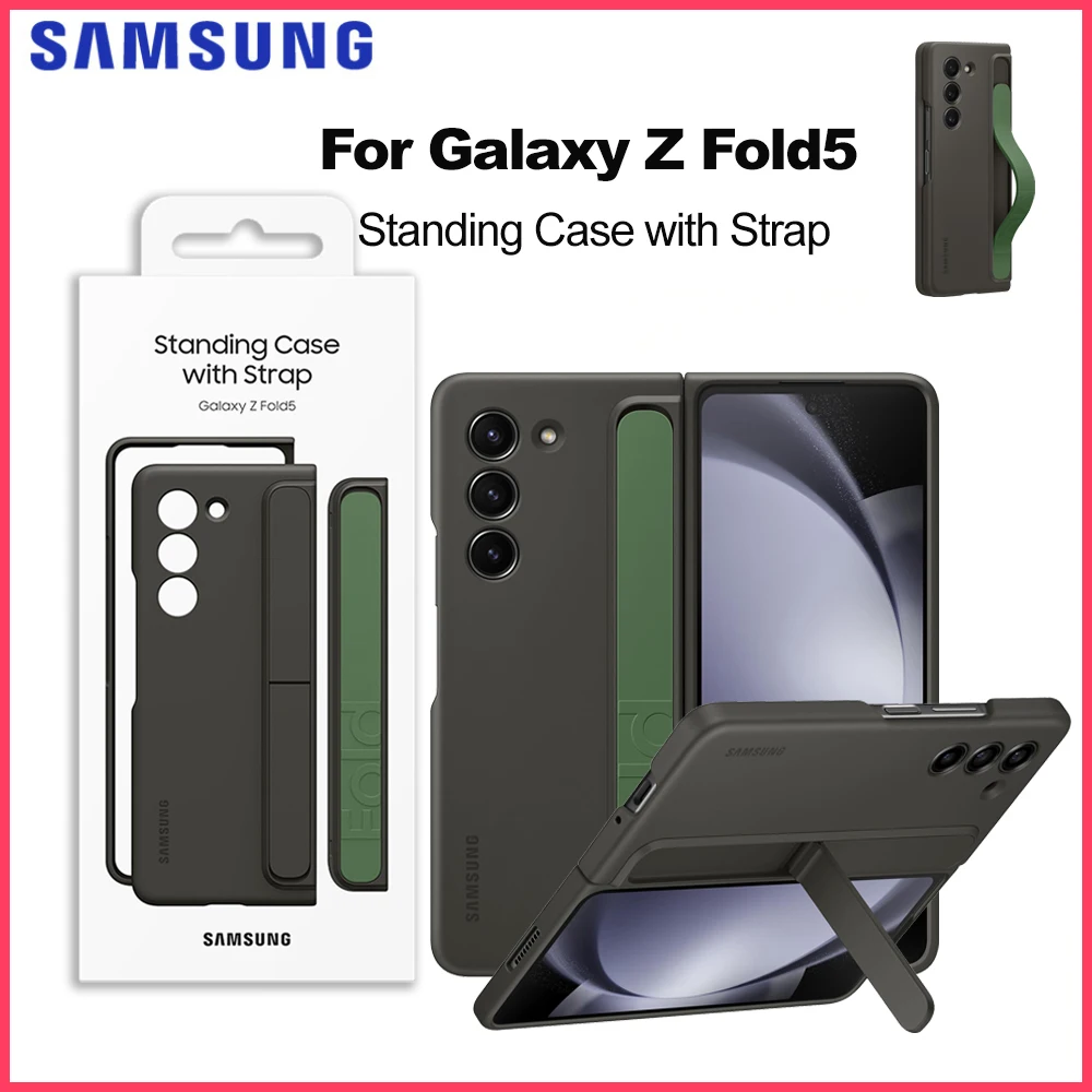 

Оригинальный чехол SAMSUNG Galaxy Z Fold5 с ремешком для Galaxy Z Fold 5, защитный чехол с подставкой EF-MF946