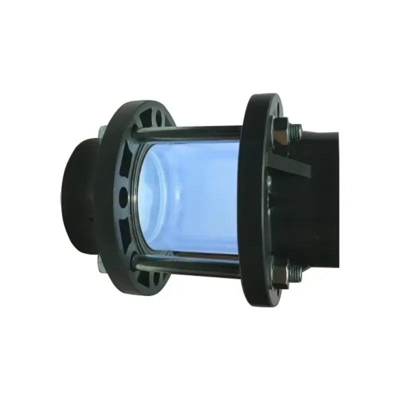 CPVC ball valve, manual operation, sleeve flange connection NPT BSPT BSPF base medium DN50 industrial PVC sight glass