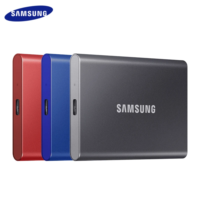 

SAMSUNG Portable SSD T7 USB 3.2 Hard Drive 1TB 2TB NVMe PSSD Solid State Drive Up to 1050Mb/s Type-C Hard Disk for iPhone 15