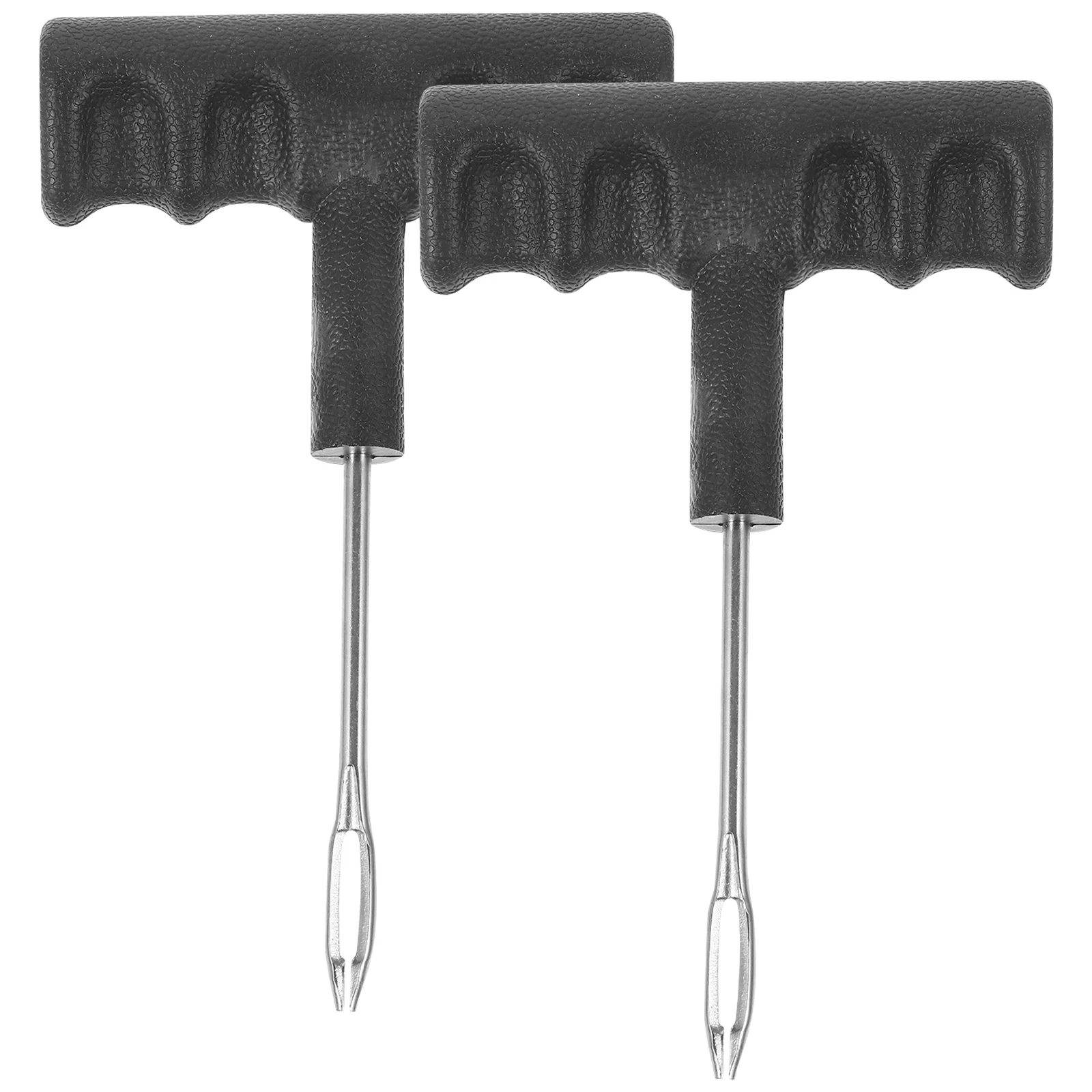 

2 Pcs Tire Repair Needle Tool Heavy Duty Plug T-Handle Atv Tires Accessories for Flat Patch Auto Metal Car