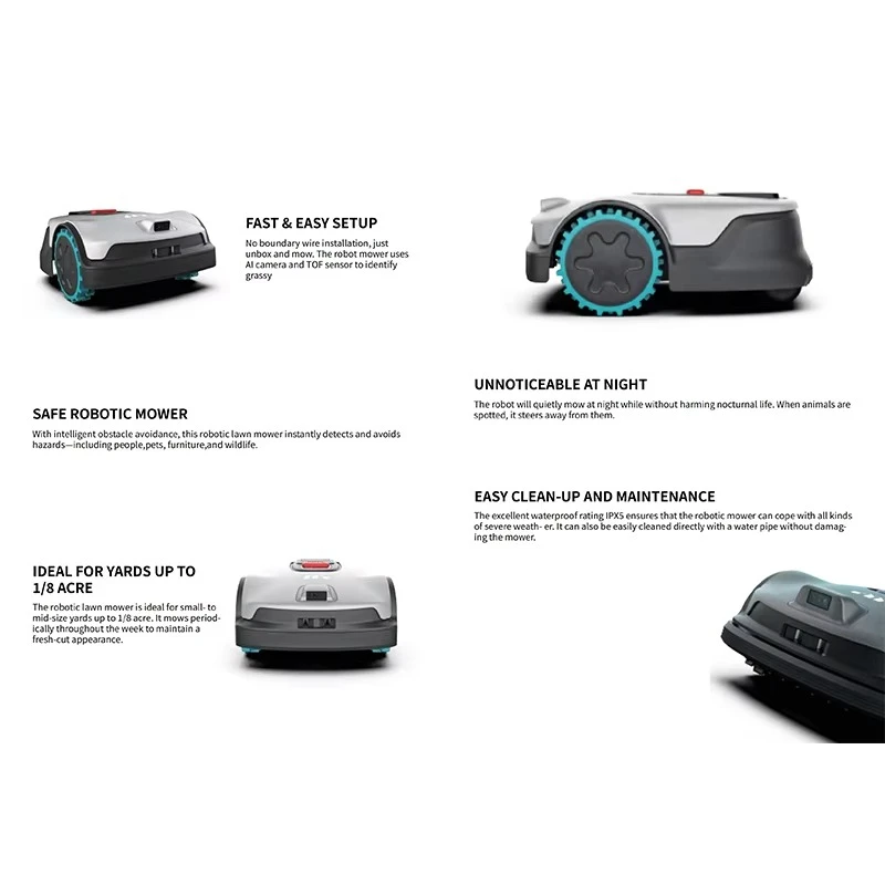 جزازة العشب الآلية مع التحكم في تطبيق نظام تحديد المواقع العالمي، جزازة العشب الأوتوماتيكية ذات النطاق الكامل RTK+4 عيون #5