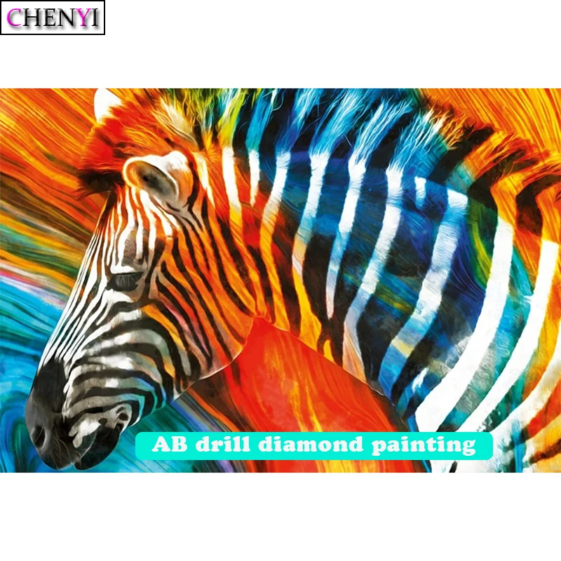 Animal Zebra Diamond Painting Novelty 2023 AB Drill Diamond Embroidery Full Square/Round Cross Stitch Festival Gift Home Decor