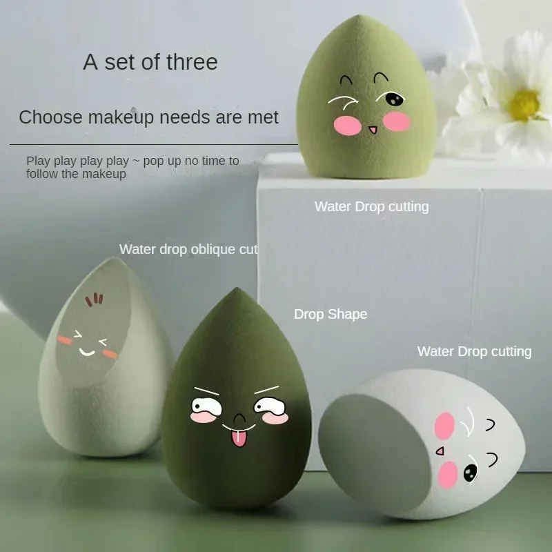 4PCS Beauty Eggs Set Naadloos vlekken Hygiënischer Voorkomt bacteriënopbouw Creëer een vlekkeloze make-uplook Beauty Egg Case