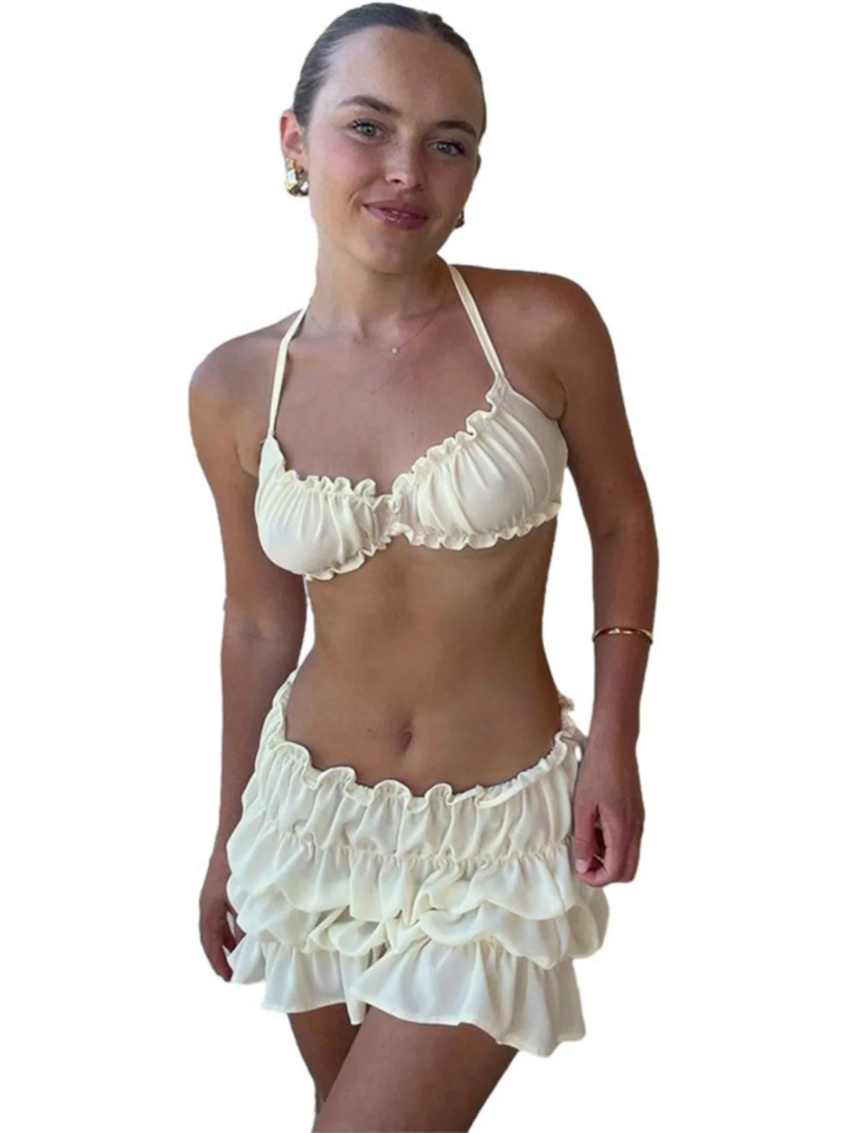 Pure Color Bal Hip Hing ort Rok Set Tweedelig damespak Bodycon Rok Faionable Spring Collection