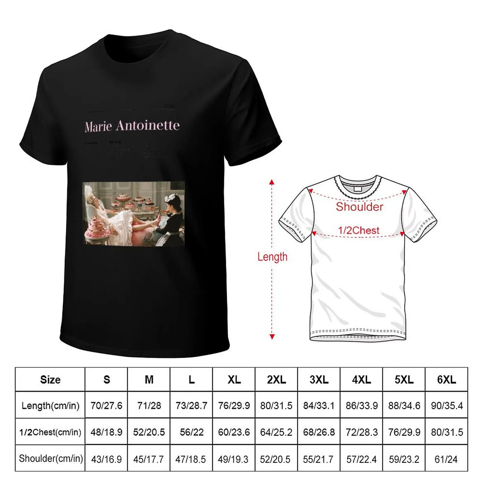Marie Antoinette Alternative Movie Poster Sofia Coppola T-Shirt Casual Daily Wear Short Sleeve Top