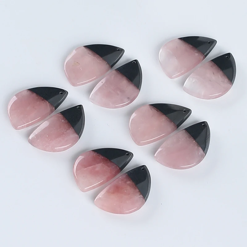 Natural Rose Quartz and Hematite Gemstone Earrings, Earrings Girl Jewelry Women Gift