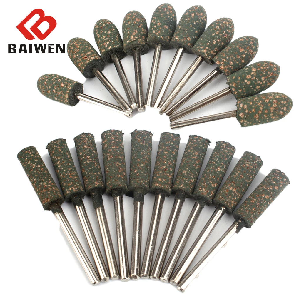 10pcs Polishing Head Wheel 3-12mm Abrasive Mounted Stone For Rotary Power Tools Electric Grinding Stone Wheel Dremel Accessories