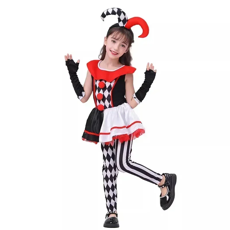 2026-new-girls-poker-pattern-jester-clown-cosplay-red-dress-outfit-halloween-carnival-party-costume