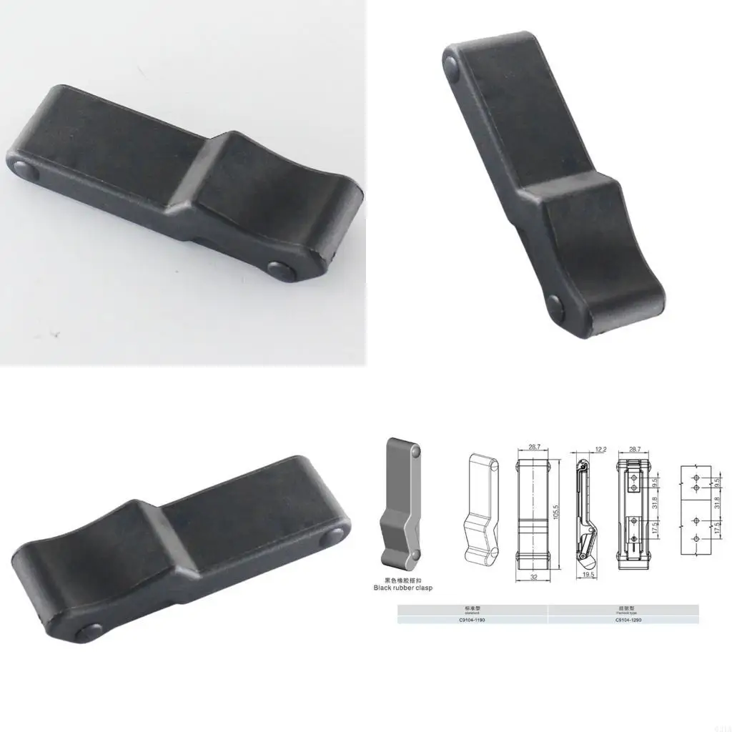 

Camping Rubber Cabinet Latches with Quiet Closure Heavy Duty Steel Hardware for Industrial Equipment Storage