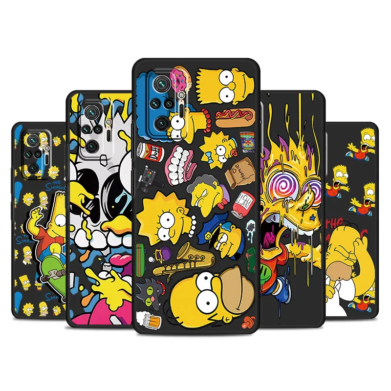 The Simpsons Homer Case for Xiaomi Redmi Note 11 12 13 Pro Plus 11S 10S 9 9S 8 8T 7 12C 10C 11Pro Soft Funda Back Phone Cover