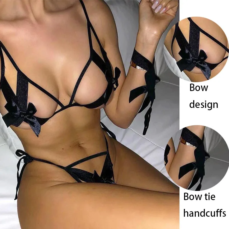 Sexy Krankens ch wester Rollenspiel Unterwäsche Schulmädchen Mikro Bikinis Frauen sexy Dessous Mini Spitze BH Set Fantasie niedlichen Cosplay