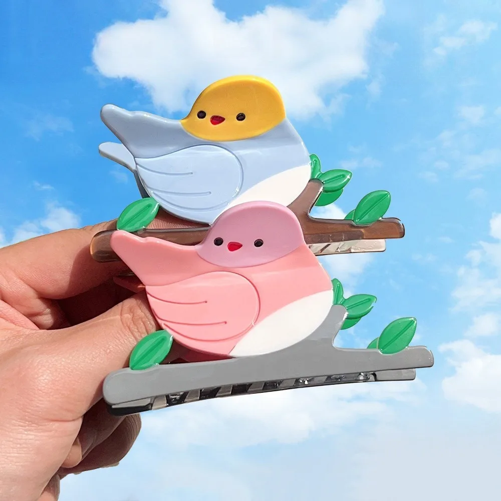 

Fashion Cartoon Bird Shark Clip Hairpin Vintage Woodpecker Hair Claw Acetic Acid Non-slip Acetate Shark Clip Lady/Girls