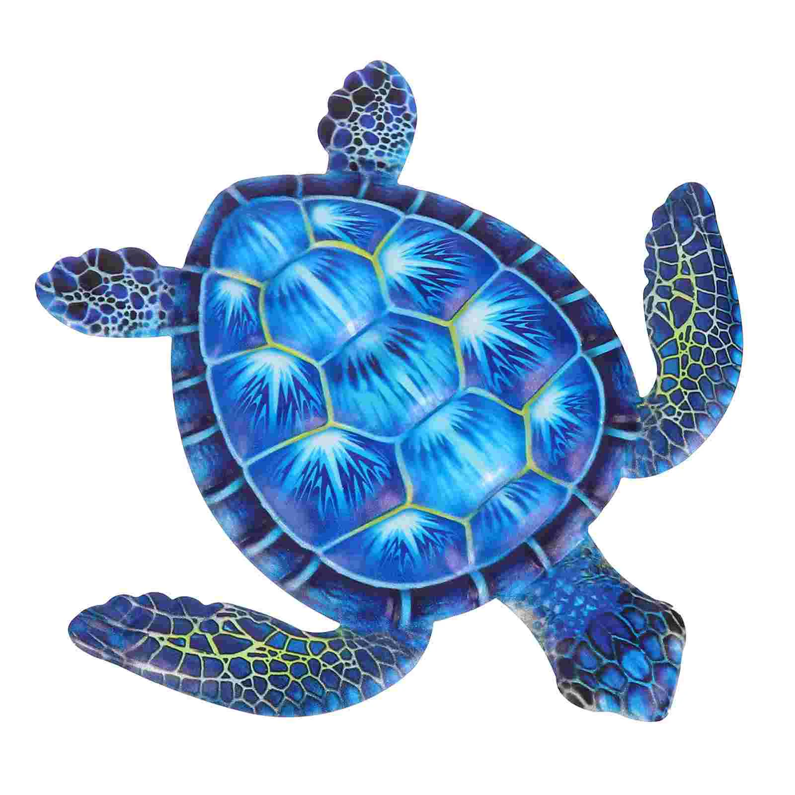 Metal Turtle Wall Inspirational Wall Sculpture Garden Tropical Turtle Nautical Coastal Ocean Wall Decoration for Pool Balcony