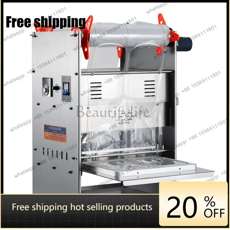 Hand-push pneumatic sealing machine Fresh-locking box Takeaway packing and sealing machine