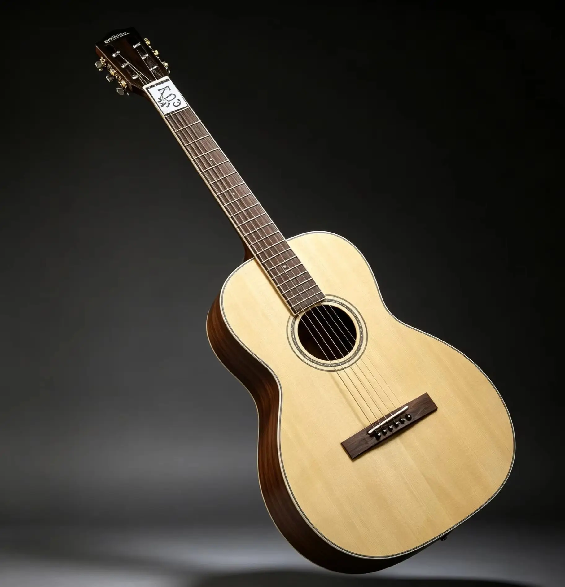 K123 Santana 38 Inch All Solid Wood Parlor Acoustic Guitar Spruce Top Walnut Back Sides Steel String Folk Guitar