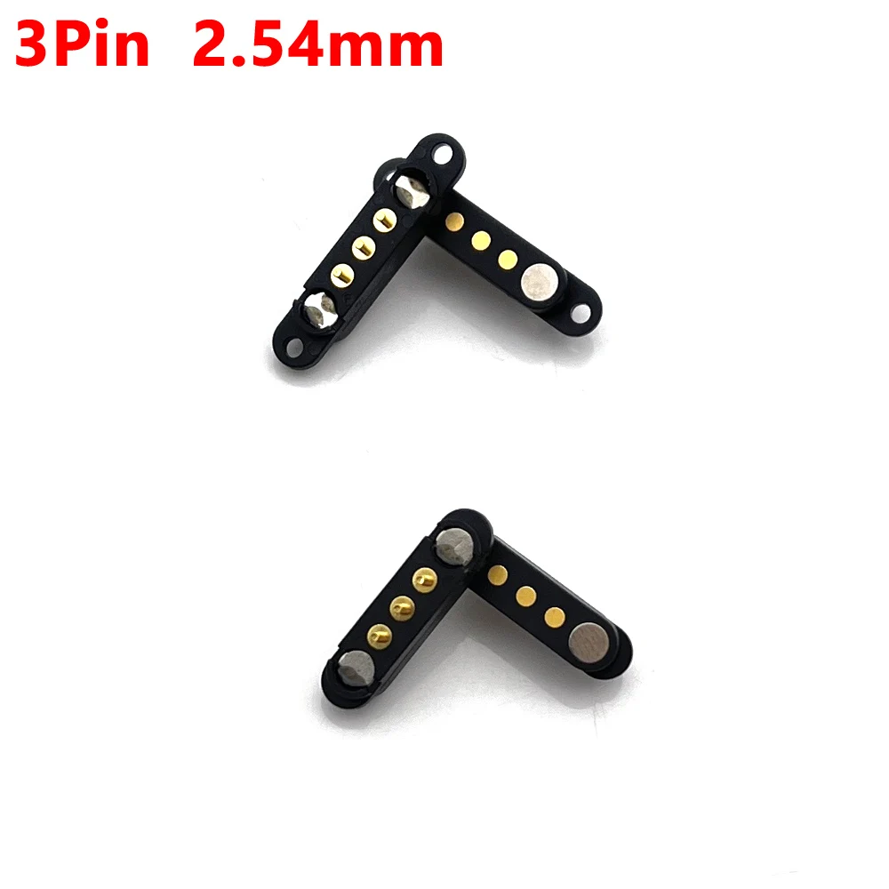 1Pair 3Pin 2pin with ears Waterproof Magnetic Pogo Pin Connector Pogopin Male Female 2.54mm 2.8mm Spring Loaded DC Power Socket