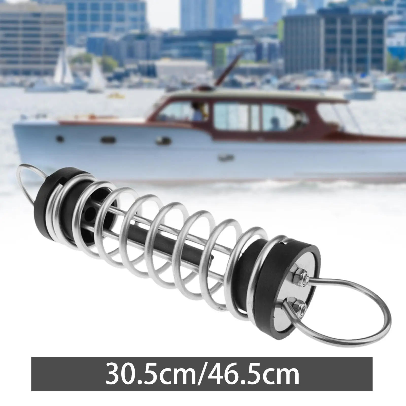 

Пружина-амортизатор из нержавеющей стали для швартовных линий яхт, серебристая, для крепления к причалу