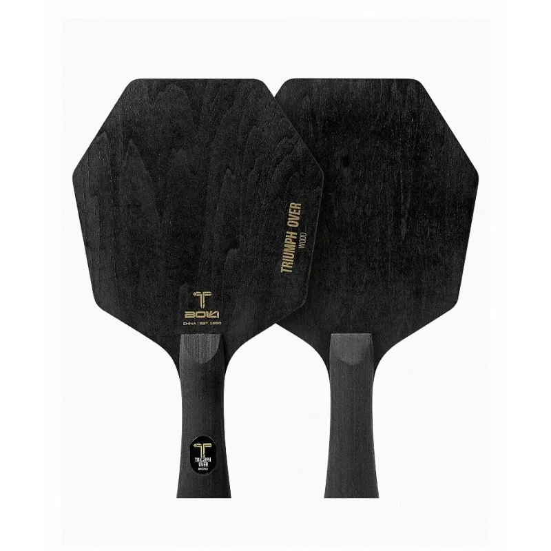 Hexagon Table Tennis Blade 5 Ply Pure Wood Increase Larger Hitting Area Offensive Ping Pong Paddle for Beginner Training