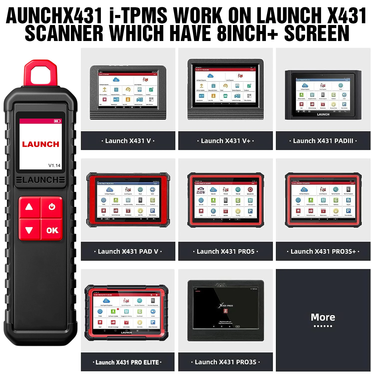 LAUNCH X431 I-TPMS Car Tire Pressure Inspection Tool sensor activate Relearn program works for Android Phone X431 PRO V/PRO3S+ view 7