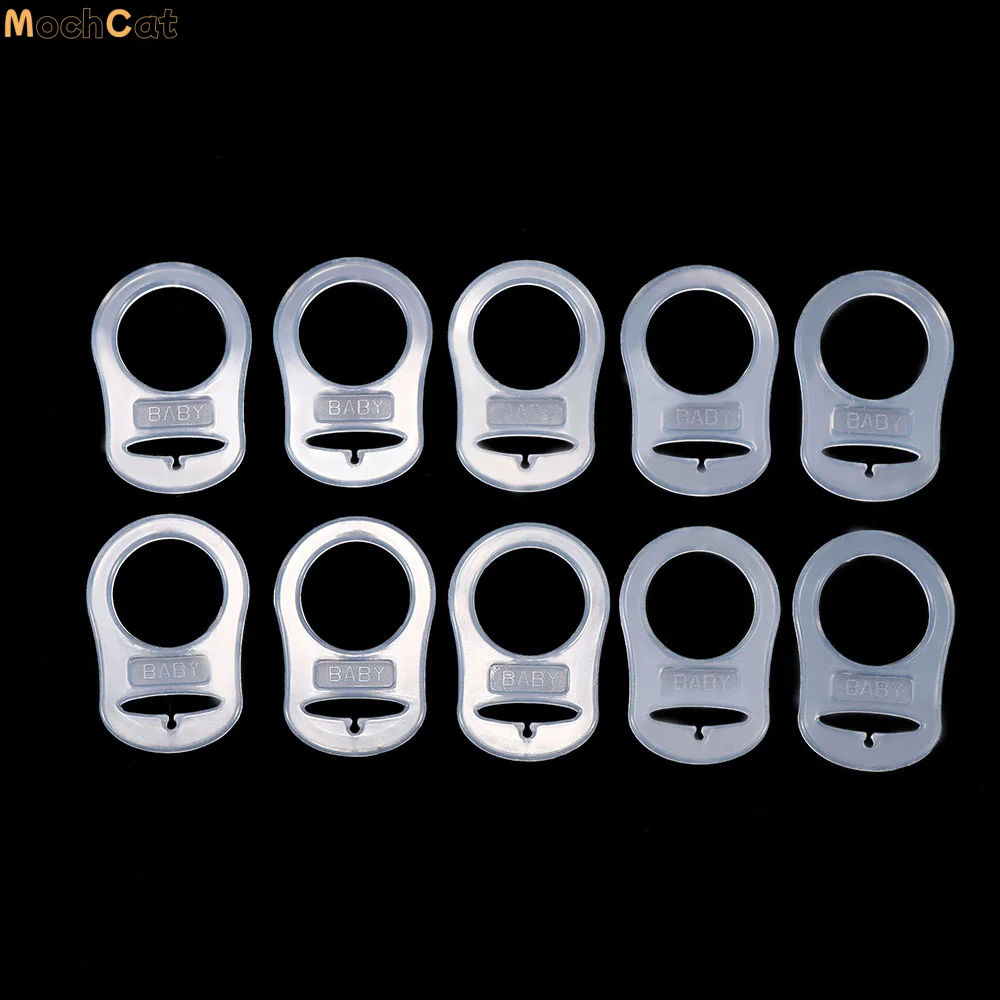 

MAM White 10 Pcs Holder Silicone Transparent Button Dummy Pacifier Clip Adapter Adapter Pacifier Clip