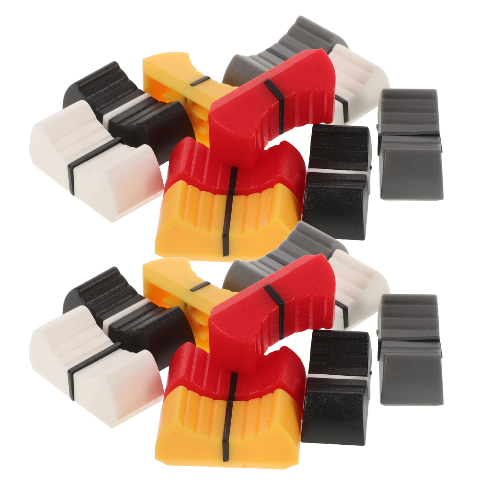 

50pcs Console Mixer Slider Knobs Slider Caps Mixer Console 4mm DJ Equipment Accessories Black Yellow Red White Gray
