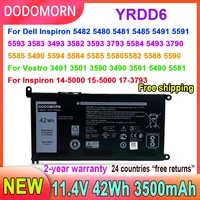 DODOMORN-Batería de ordenador portátil YRDD6 para Dell Vostro 3491, 3591, 3490, 3590, 3501, 5481, 5482, 5485, 5491, 5591, 5485 V