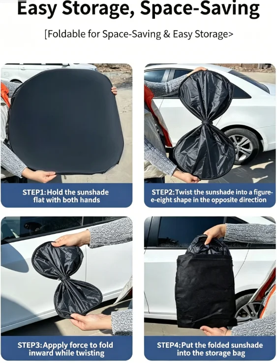 For Toyota C-HR CHR C HR 2016-2023 Car Nano-Insulat Windshield Sunshade UV Block Front Window Sun Visor Foldable Car Accessory view 6