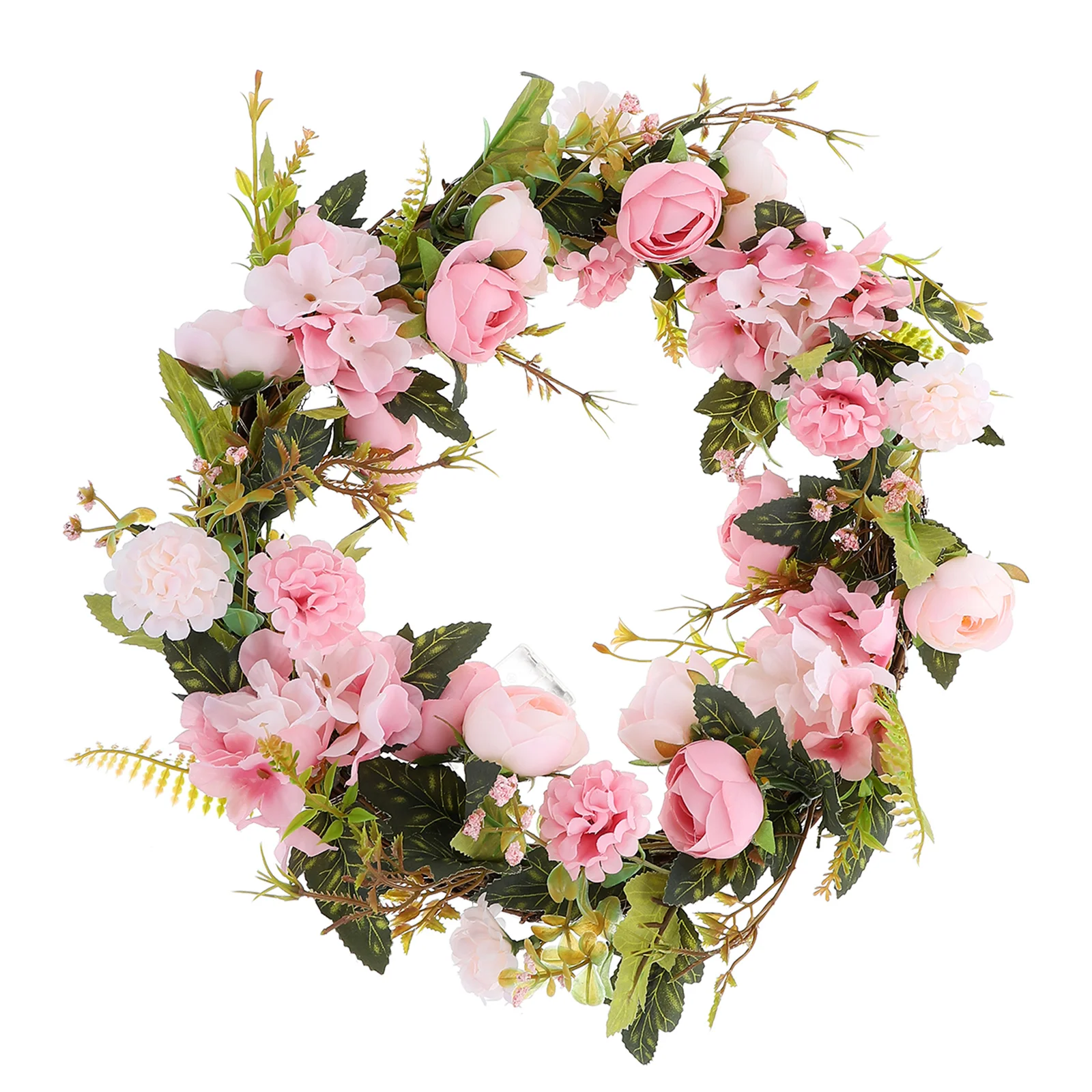 

Artificial Tea Flower Wreath Eucalyptus Decorative Wedding Anniversary Betrothal Bridal Gifts Home Party Atmosphere Front Door