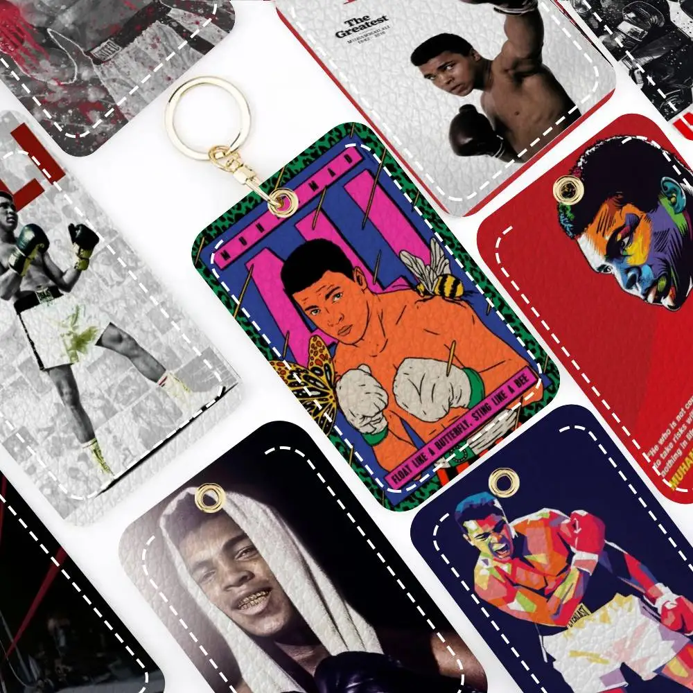 

Tyson Muhammad Ali Motivational Quote Card Holde Applicable To Credit Bus Card Soft Leather Rectangular Keychain Protective