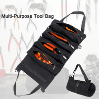 New Tool Bag Scroll Tool Storage Bag Suitable for Workers Engineers Maintenance Tools Camping Detachable Multifunctional Bag Red