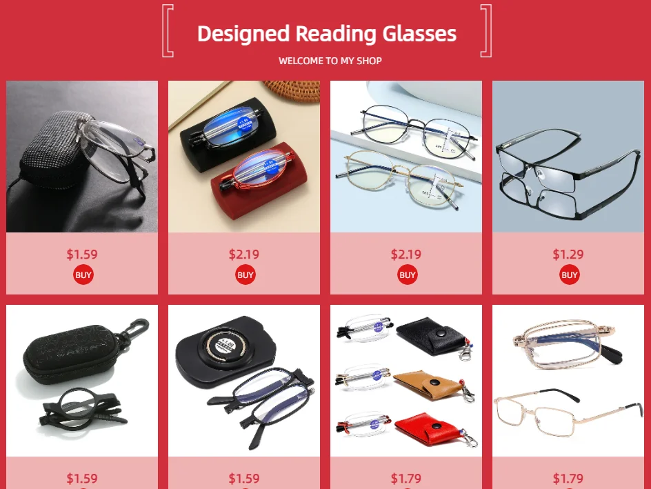 Klappbare Lesebrille mit Brillen etui Unisex tragbare leichte Presbyopie-Brille Anti-Blaulicht stärke 1,0 x ~ 4,0 x – Detail 2