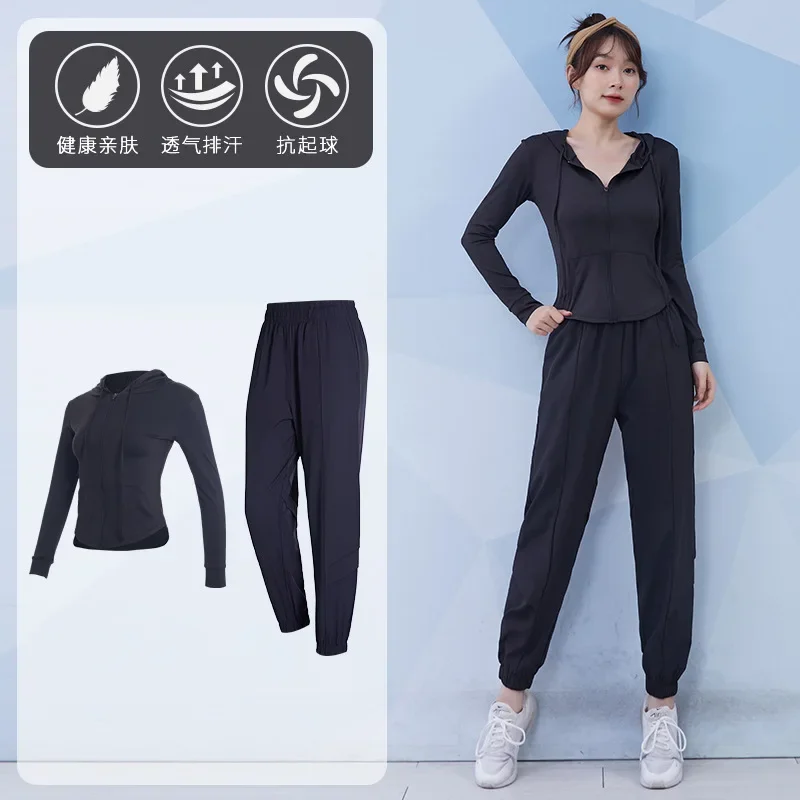 Spring New Yoga Suit Long Sleeve Women\'s Professional Gym Training Morning Running Sports Fashion Fitness Suit Set yoga set