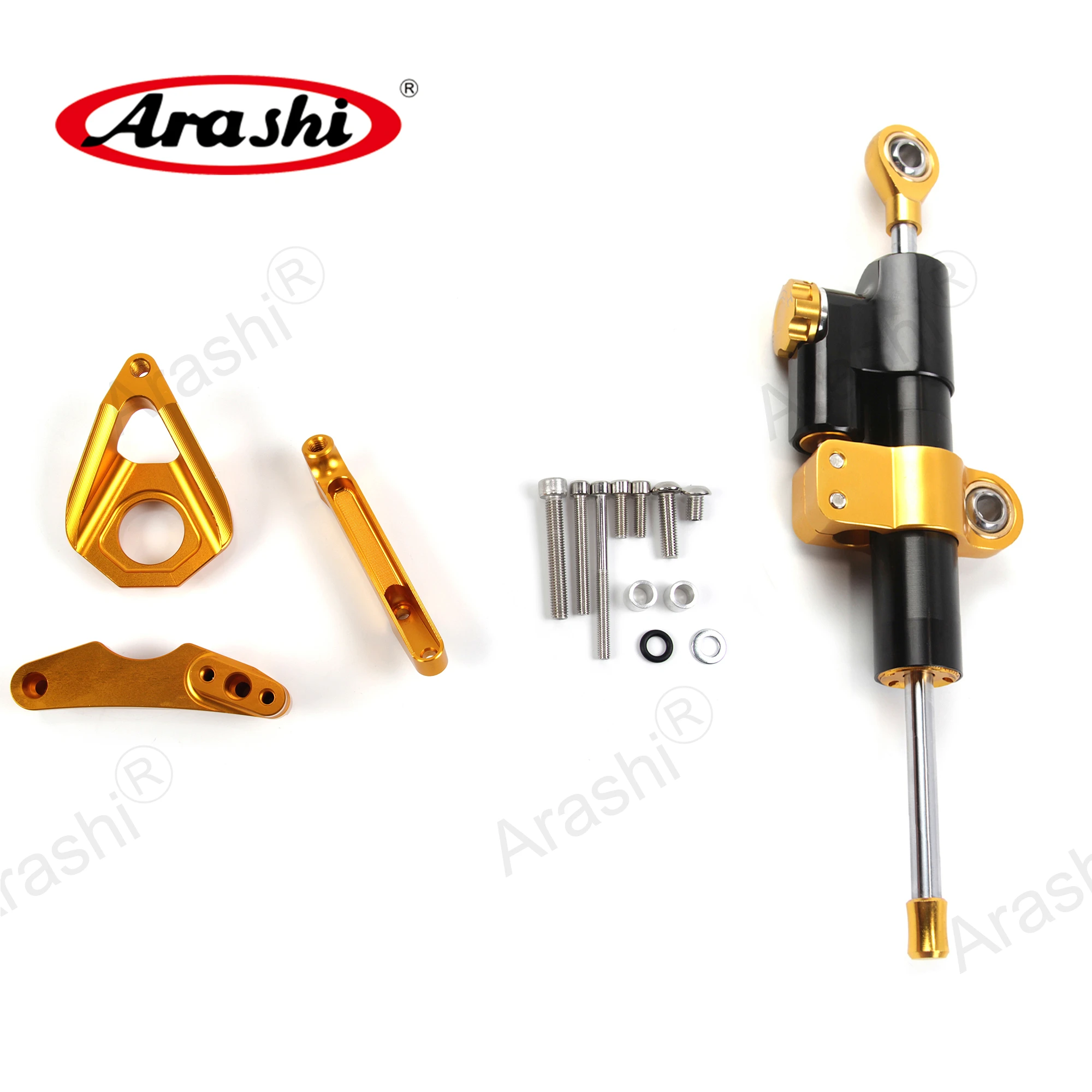 

Arashi CNC Steering Stabilizer Damper Bracket Mount Set For SUZUKI GSR750 2001-2005 GSR 750 GSR-750 GSXR750 GSXR600 GSX600R