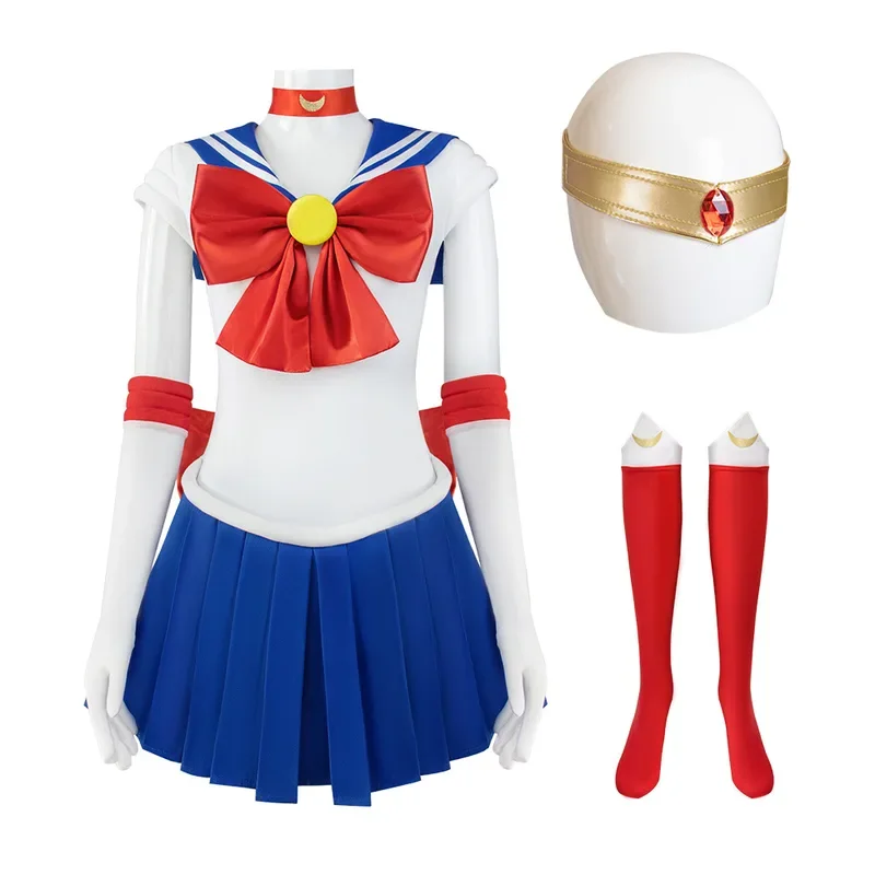 Erwachsene Kinder Cosplay Anime Seemann Kostüm Perücke Anime Tsukino Kleid Halloween Usagi Moo Kostüme Anzug Perücke Loli Kleidung Party