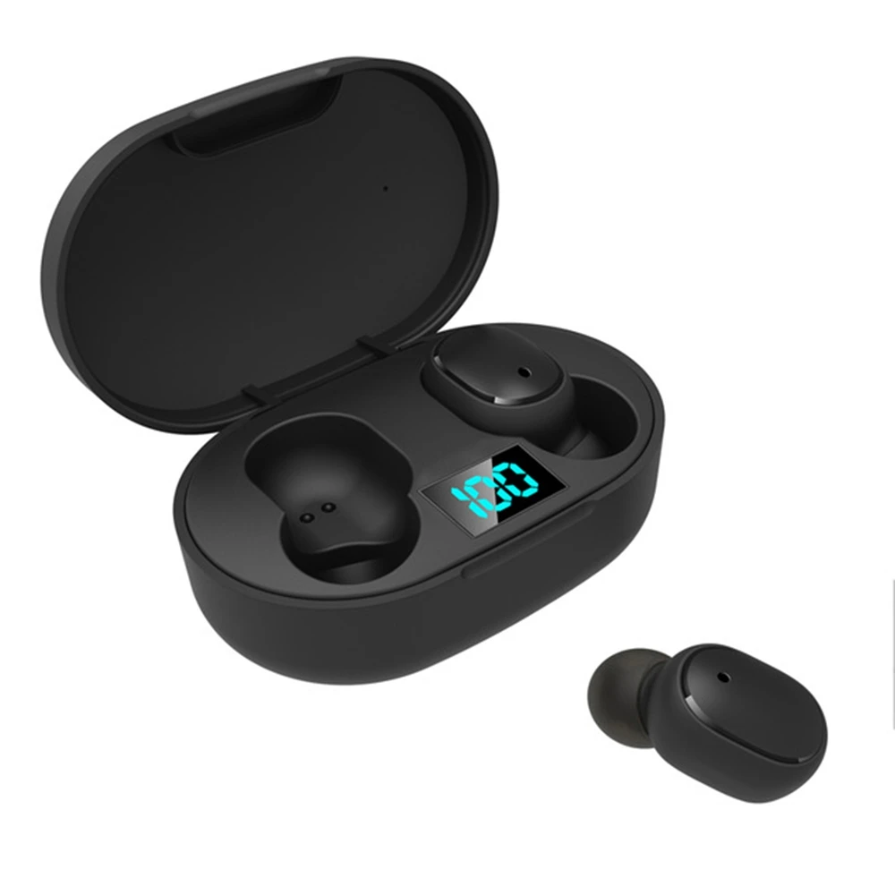 Mini E6S TWS Wireless Stereo Bluetooth Headphones with Microphone Sports Wireless Headphones 350MAh Charging Case