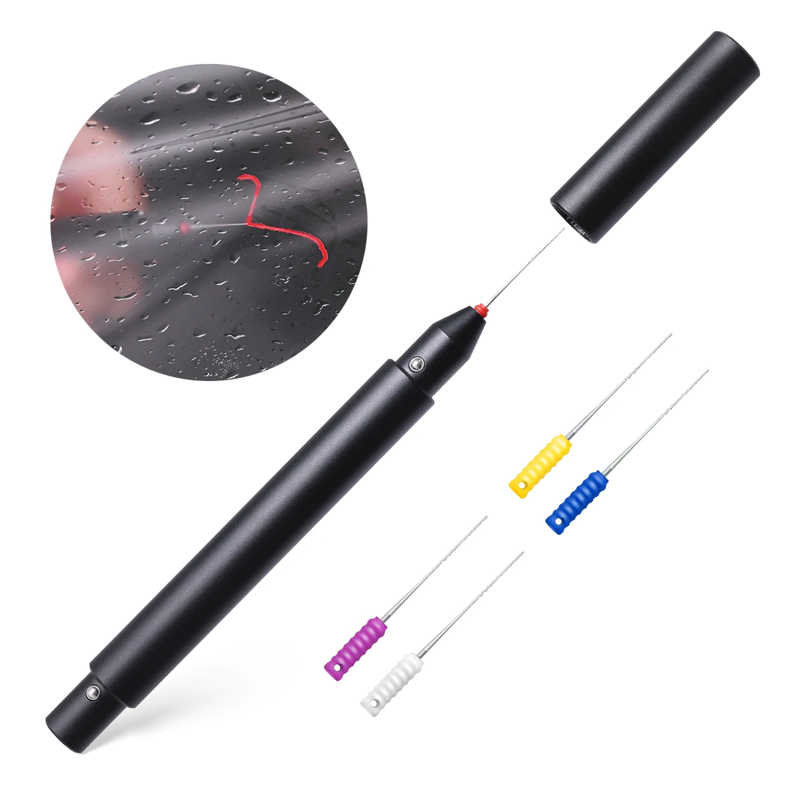 FOSHIO Car Tinting Micro Barbed Decon Needle Pen Fine Tip Dust Dirt Remover Carbon Vinyl Wrap PPF Film Contamination Removal