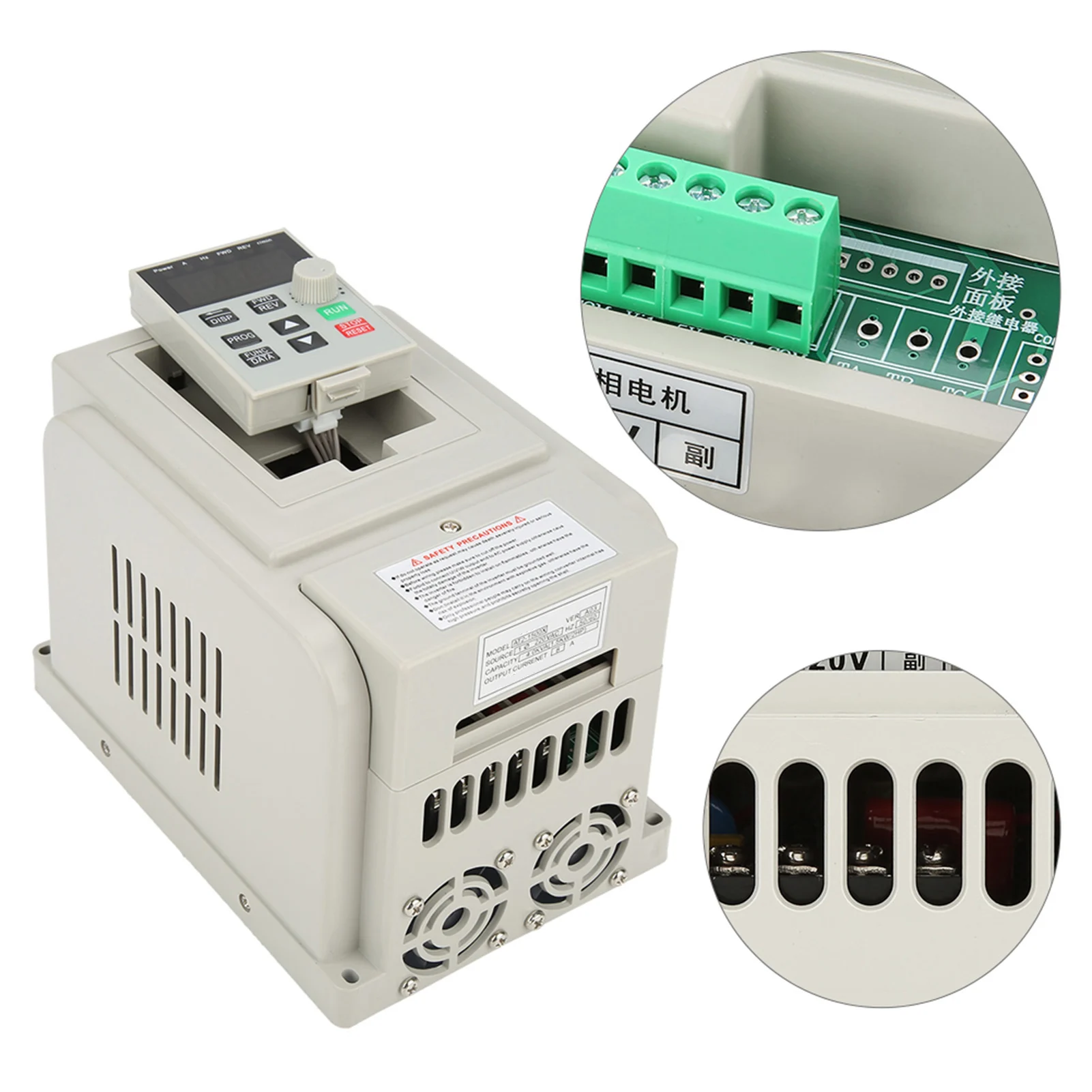 Regolatore di velocità di azionamento a frequenza variabile 220VAC per motore CA monofase da 1,5 kW