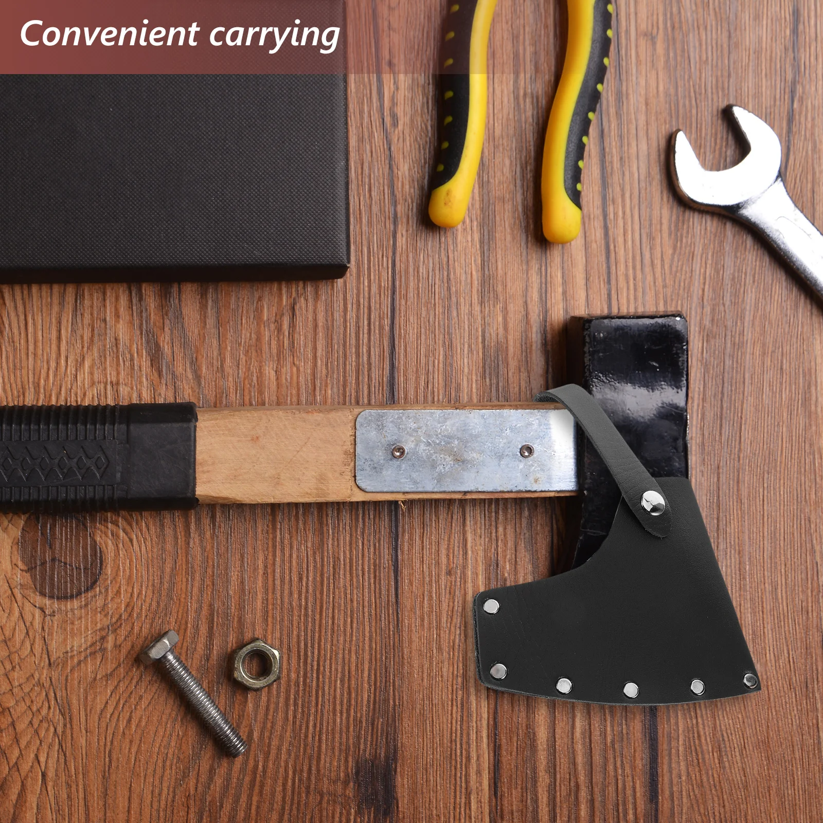 

Outdoor Axe Protector Tool Fake Head Cover Durable Nylon Fabric Axe Bag Waist Hanging Camping Accessory