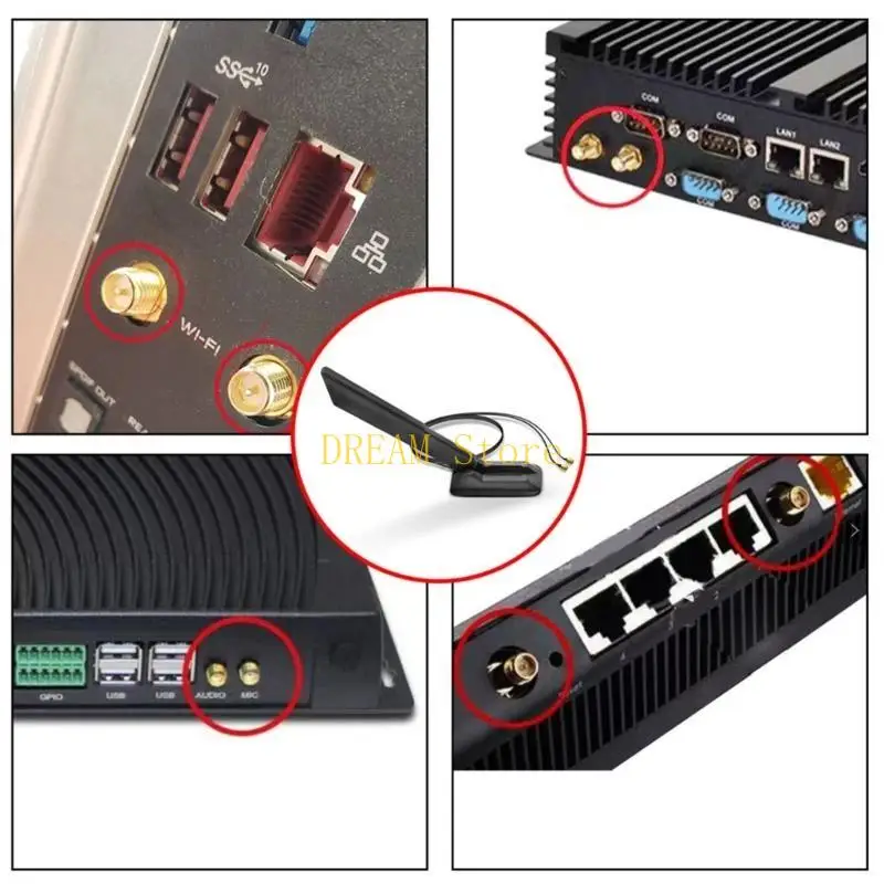 

2.4G 6G WiFi6E Antennas Foldable 12dB 2SMA Internal Thread Antennas,for Better Signal Reception and Networking Stability