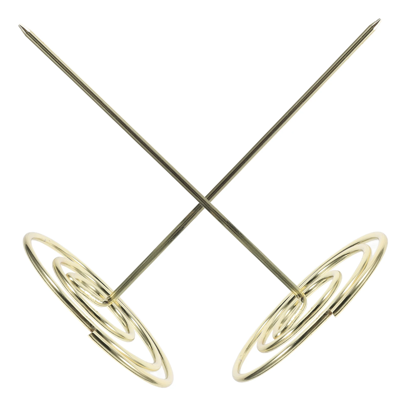 

2 pcs Menu Invoice Holder Bill Receipt Needle Folder Spindle Restaurant Accessory Metal AntiSkid