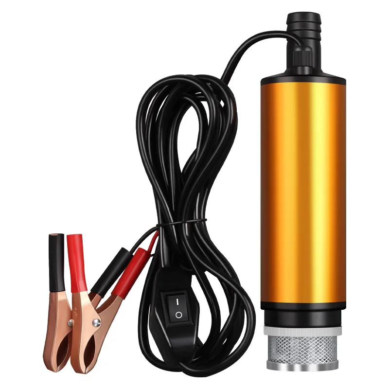 Bomba de transferencia eléctrica para aguas residuales diésel, agua, aceite, coche, Camping, pesca, Kit de bomba de transferencia sumergible, bomba eléctrica de bombeo