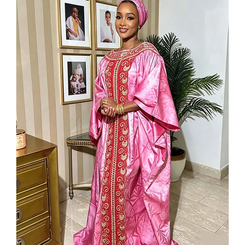 Elegant African Dresses for Women - Luxurious Bazin Long Dresses Perfect for Parties | Stylish & Comfortable Fashion Statement