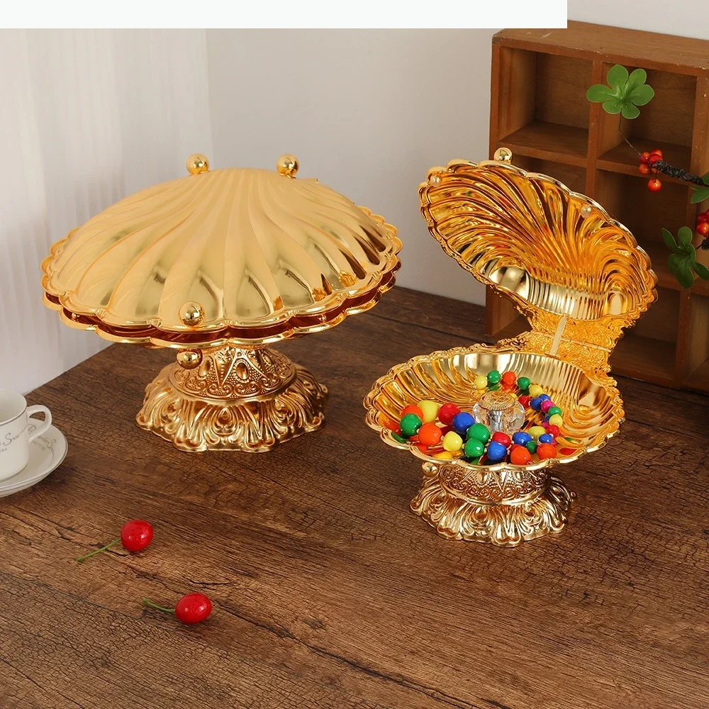 Fruit Plate Zinc Alloy Open Dried Fruit Dim Sum Plate Entrance Storage Tray Home Decoration Ornaments