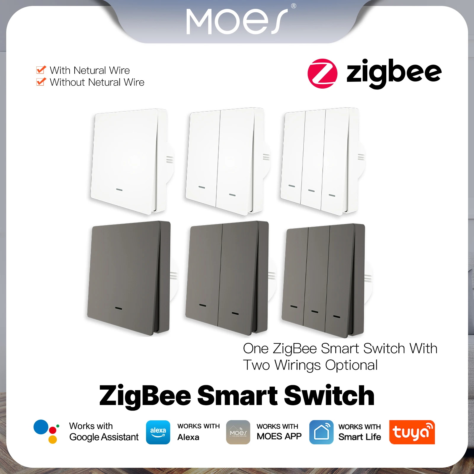 Moes Tuya Zigbee Sm…