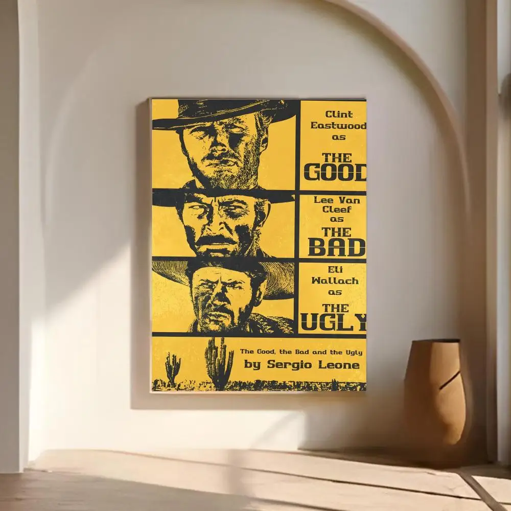 Movie - T-The Goods, the Bads and the Uglies Poster Canvas Wall Art Poster for Bedroom Living Room Home Decoration
