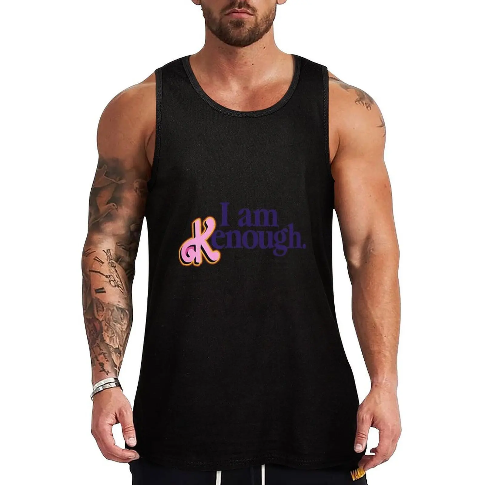 I Am Kenough Barbi Tank Top Text Print Tank Top Letter Graphic Casual Sleeveless