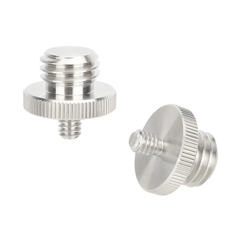 CAMVATE-Adaptador de tornillo macho de 5/8 "-11 macho a 1/4"-20 macho, plata, 1 piezas/2 piezas, para trípode, nivel láser BOSCH