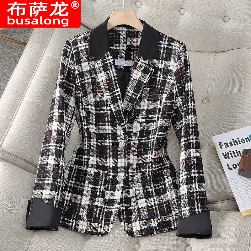 

2025New Stylish Fashion Suit Casual Women's Long Sleeve Professional Blazer Formal Jacket Workwear9675